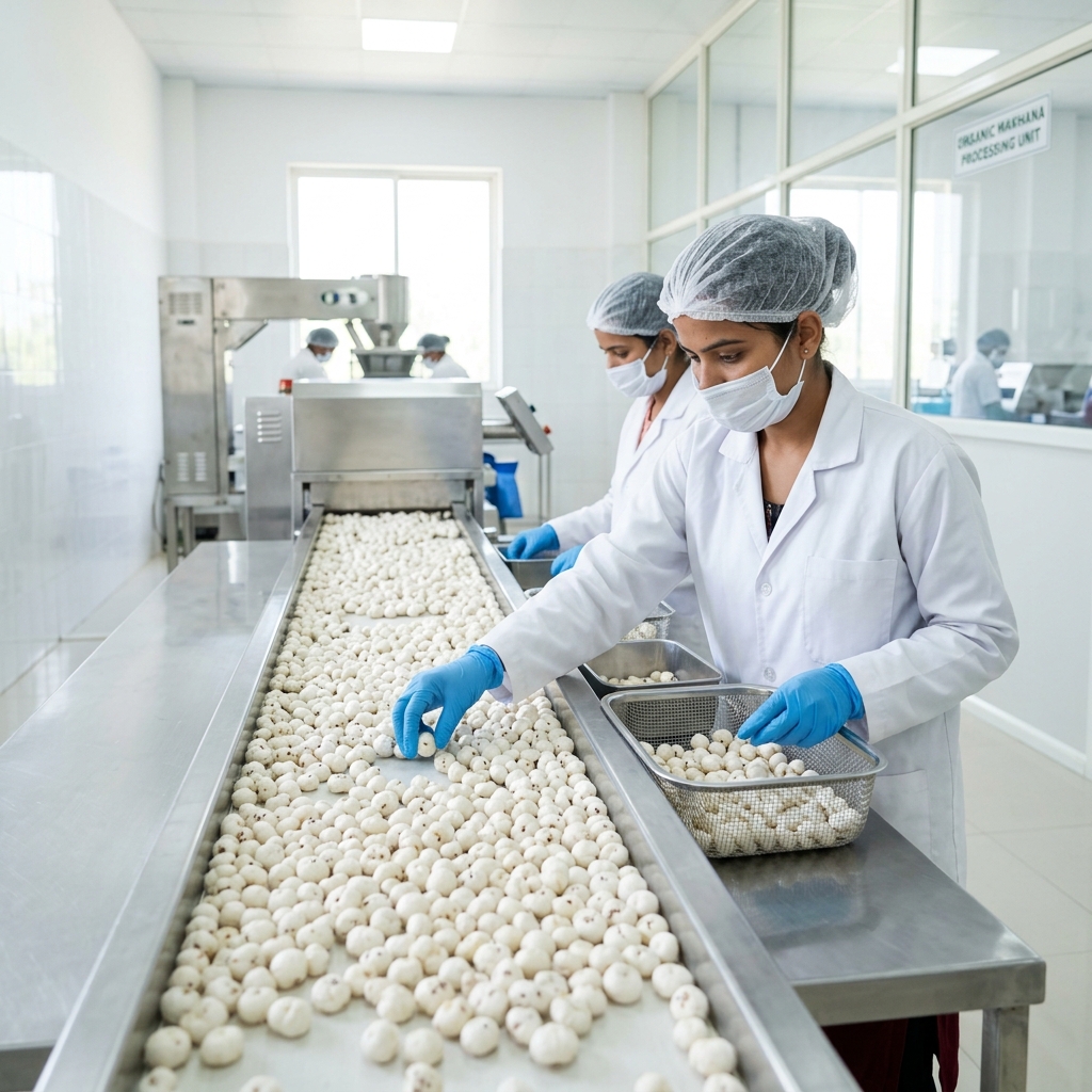 Premium Organic Makhana Sourcing and Processing